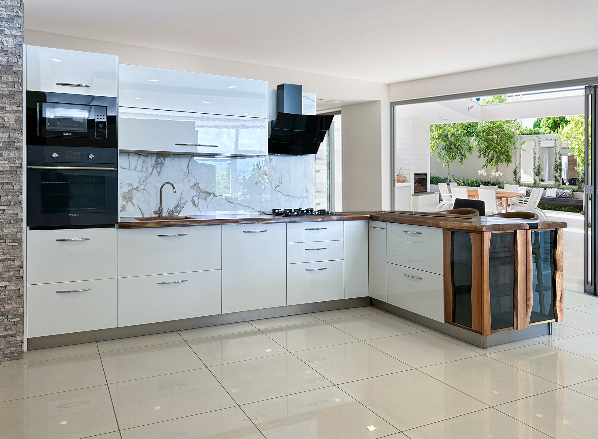 EPOXY wooden kitchen LAKE WALNUT